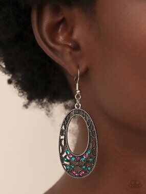Paparazzi Jewelry Accessories - Colorfully Moon Child - Multi Earrings - Vintage